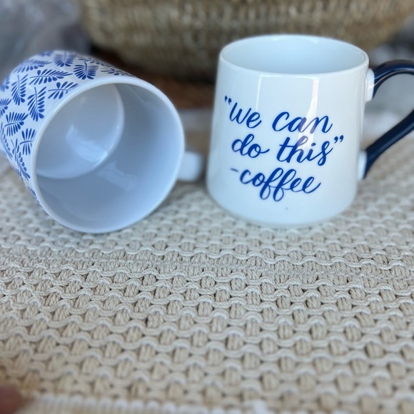 Blue and White Coffee‎ Mugs Threshold Porcelain and Modern Expressions - Picture 9 of 14